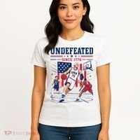 Undefeated Since 1776 Basketball USA Women's T-Shirt thumb 4