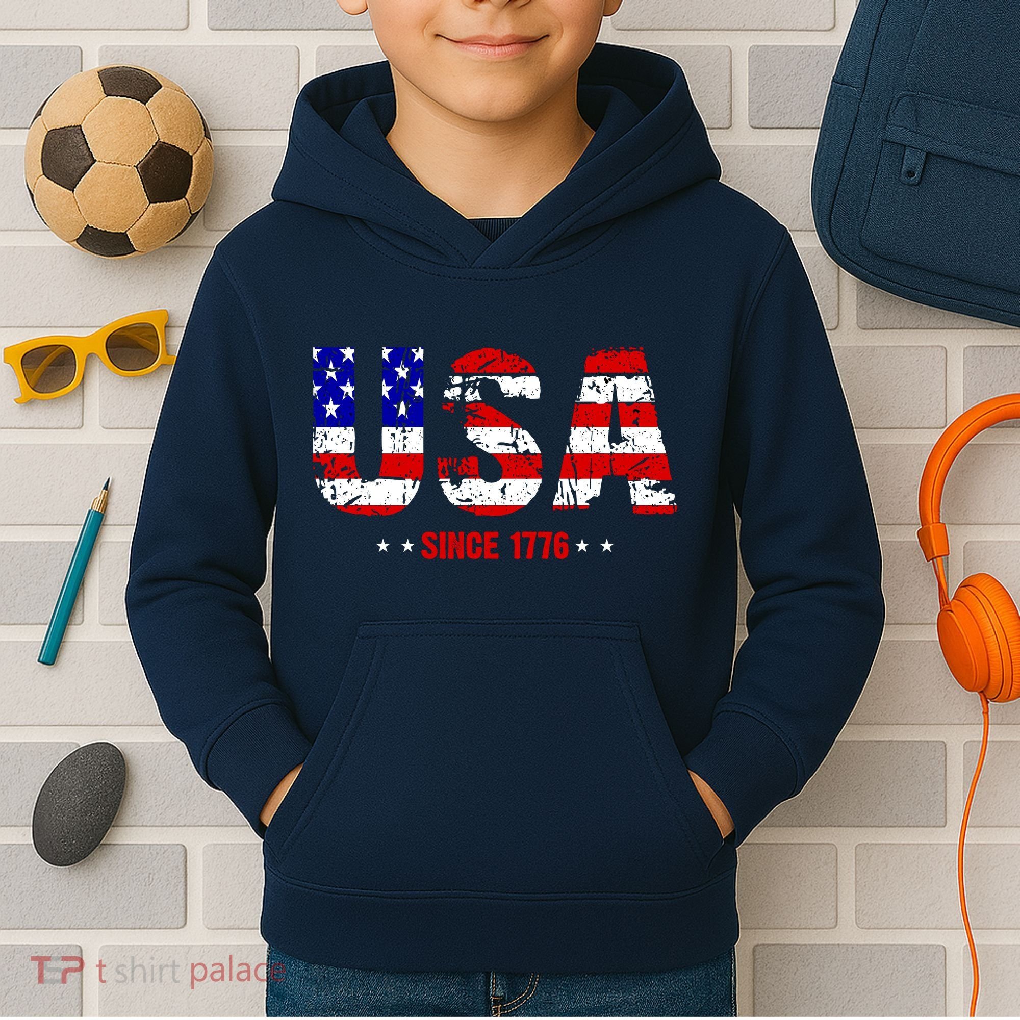Usa Since 1776 Kids Hoodie