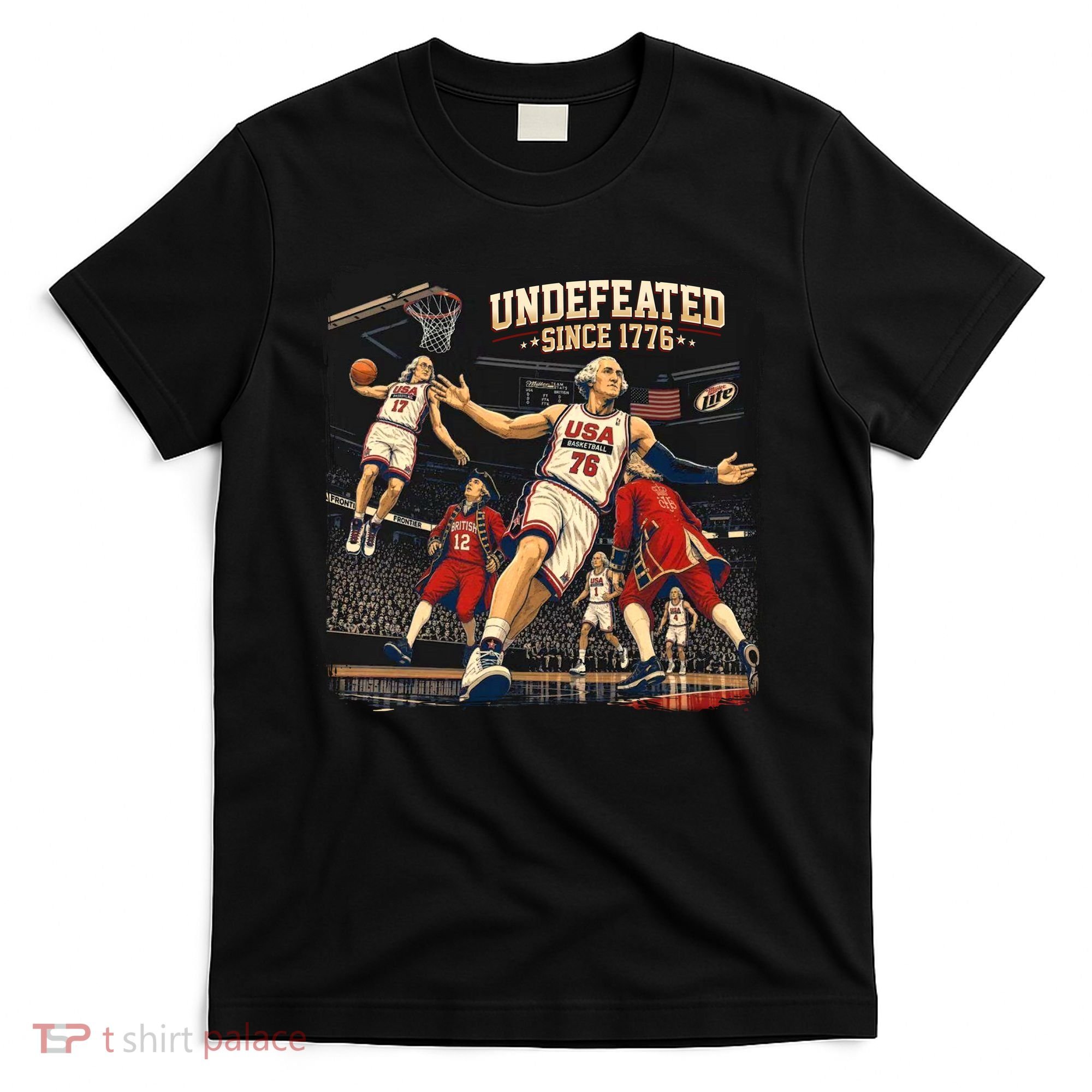 Undefeated Since 1776 Basketball Vintage USA T-Shirt