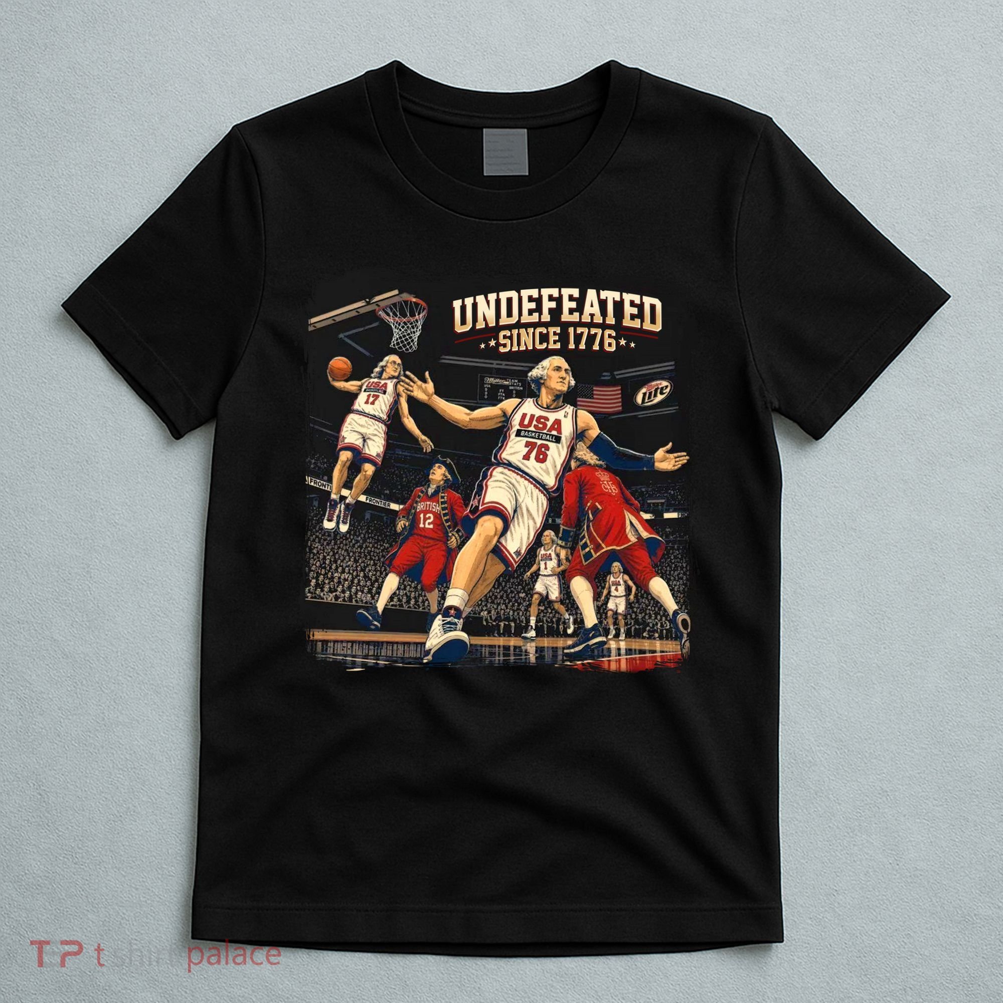 Undefeated Since 1776 Basketball Vintage USA T-Shirt