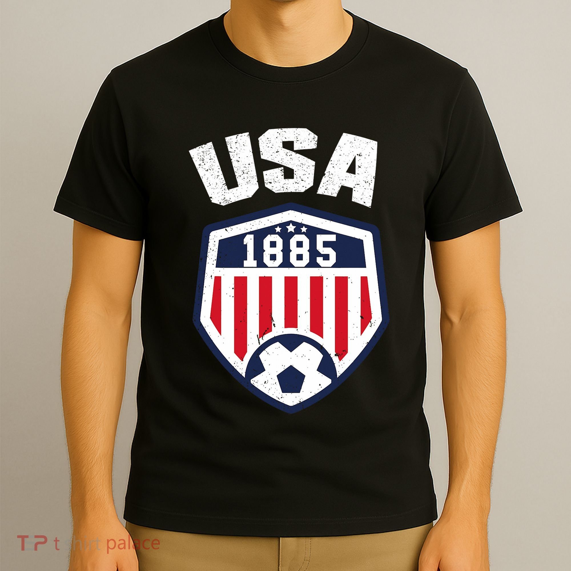 USA Soccer 1885 American Soccer USA Jersey Fan T-Shirt