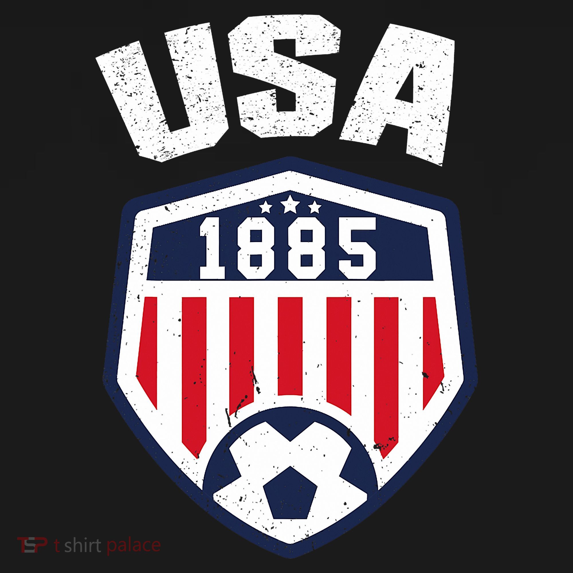 USA Soccer 1885 American Soccer USA Jersey Fan T-Shirt