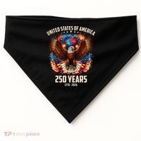United States 250 Years 1776-2026  Fireworks Eagle USA-Made Doggie Bandana thumb 0