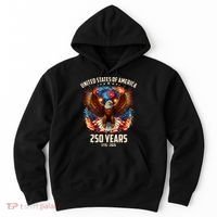 United States 250 Years 1776-2026  Fireworks Eagle Hoodie thumb 0