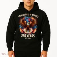 United States 250 Years 1776-2026  Fireworks Eagle Hoodie thumb 2