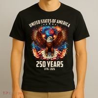 United States 250 Years 1776-2026  Fireworks Eagle T-Shirt thumb 3