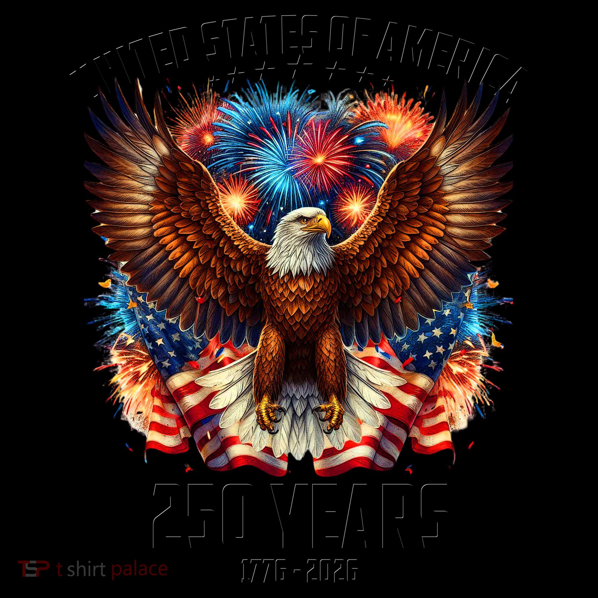 United States 250 Years 1776-2026  Fireworks Eagle Coffee Mug