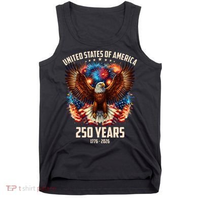 United States 250 Years 1776-2026  Fireworks Eagle Tank Top