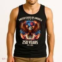 United States 250 Years 1776-2026  Fireworks Eagle Tank Top thumb 3