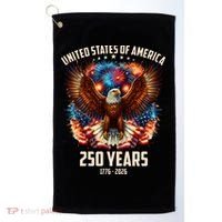 United States 250 Years 1776-2026  Fireworks Eagle Golf Towel thumb 0