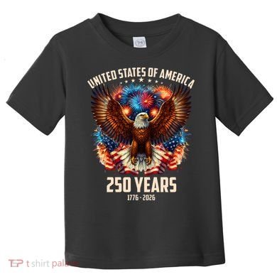 United States 250 Years 1776-2026  Fireworks Eagle Toddler T-Shirt