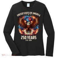United States 250 Years 1776-2026  Fireworks Eagle Women's Long Sleeve Shirt thumb 0