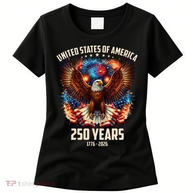 United States 250 Years 1776-2026  Fireworks Eagle Women's T-Shirt