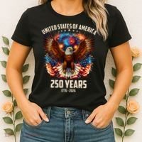United States 250 Years 1776-2026  Fireworks Eagle Women's T-Shirt thumb 2
