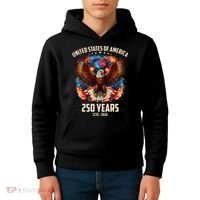 United States 250 Years 1776-2026  Fireworks Eagle Kids Hoodie thumb 4