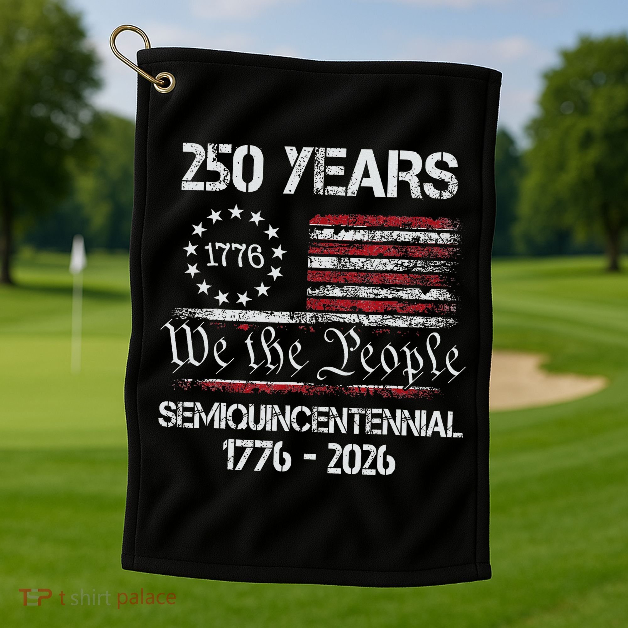 USA Semiquincentennial 250th Anniversary America Celebration Gift Golf Towel