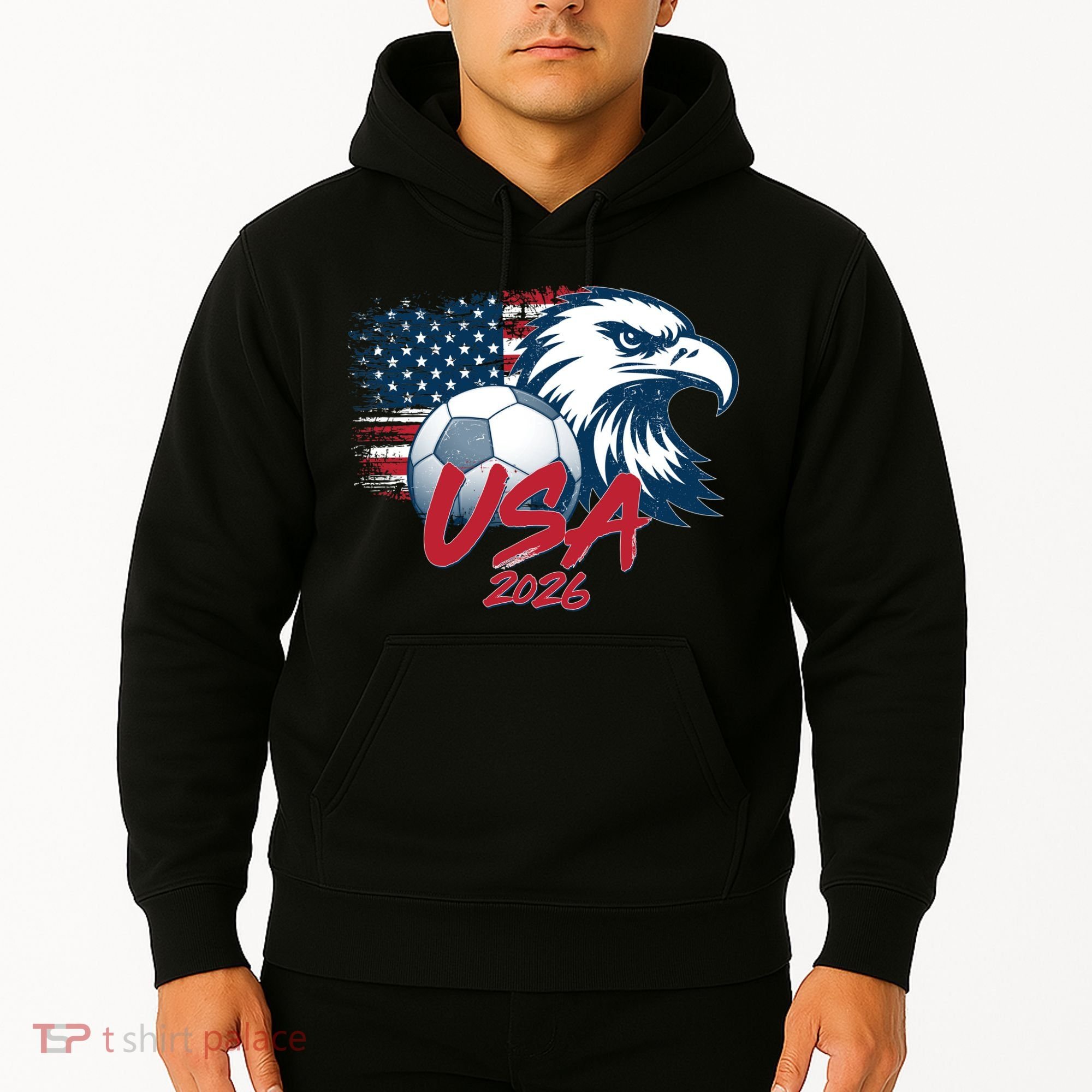 USA Soccer 2026 Eagle And Flag  Hoodie