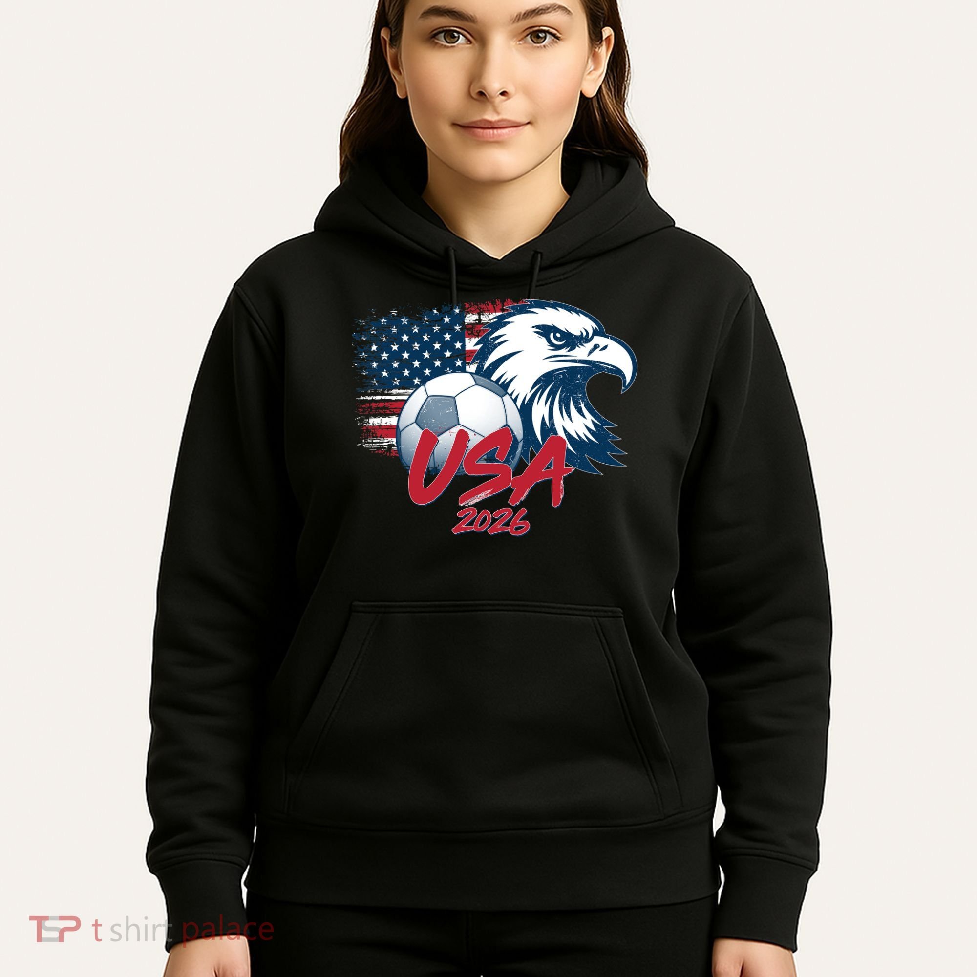 USA Soccer 2026 Eagle And Flag  Hoodie