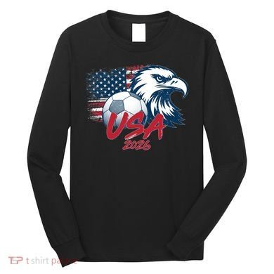 USA Soccer 2026 Eagle And Flag  Long Sleeve Shirt