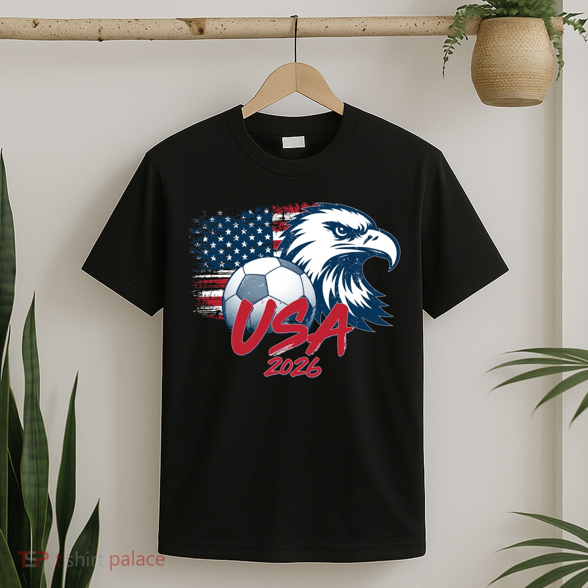 USA Soccer 2026 Eagle And Flag  T-Shirt