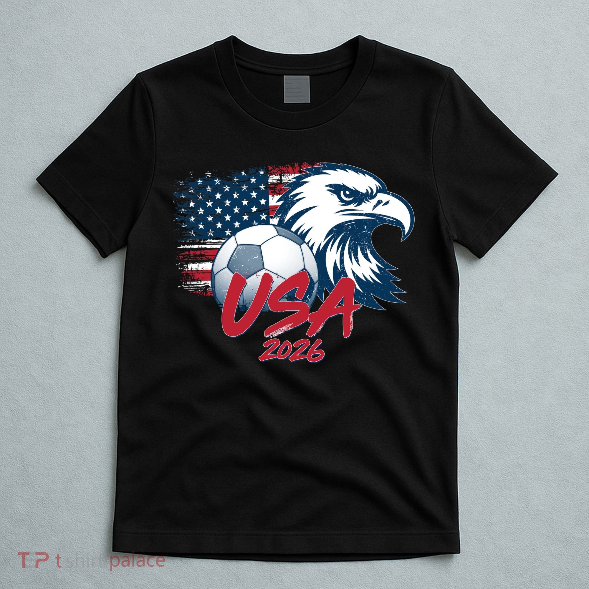 USA Soccer 2026 Eagle And Flag  T-Shirt