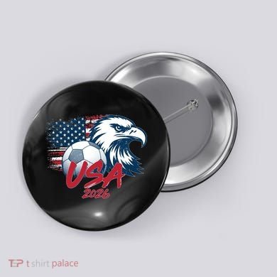 USA Soccer 2026 Eagle And Flag  Button