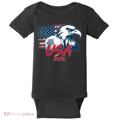 USA Soccer 2026 Eagle And Flag  Baby Bodysuit