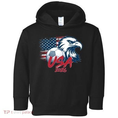 USA Soccer 2026 Eagle And Flag  Toddler Hoodie