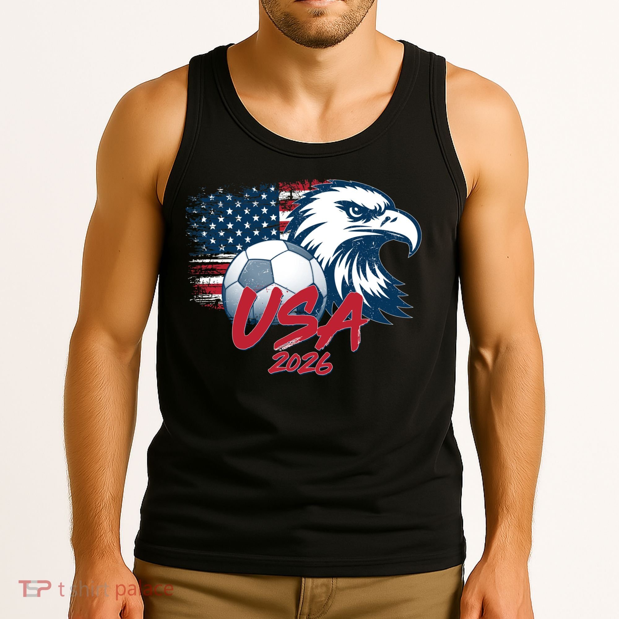 USA Soccer 2026 Eagle And Flag  Tank Top