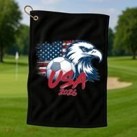 USA Soccer 2026 Eagle And Flag  Golf Towel thumb 1