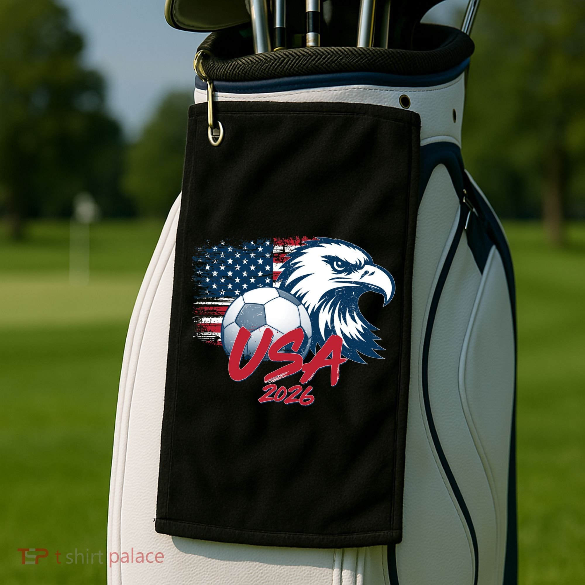USA Soccer 2026 Eagle And Flag  Golf Towel