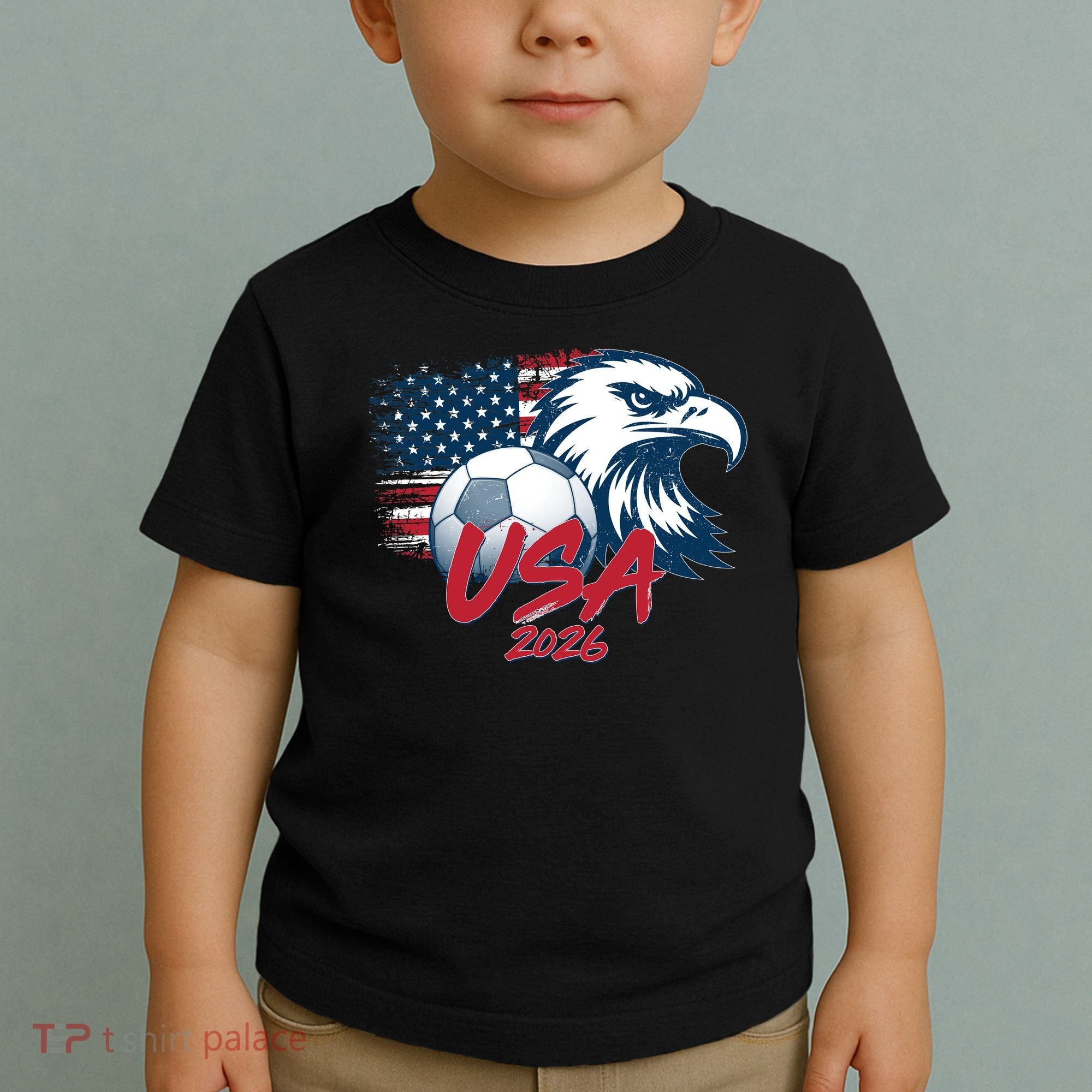 USA Soccer 2026 Eagle And Flag  Toddler T-Shirt