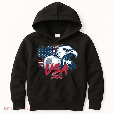 USA Soccer 2026 Eagle And Flag  Kids Hoodie