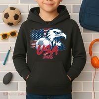USA Soccer 2026 Eagle And Flag  Kids Hoodie thumb 2