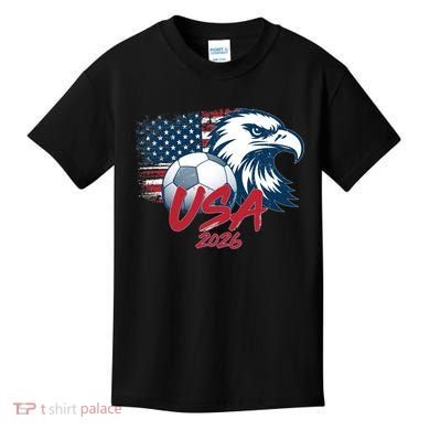 USA Soccer 2026 Eagle And Flag  Kids T-Shirt