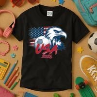 USA Soccer 2026 Eagle And Flag  Kids T-Shirt thumb 3
