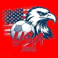 USA Soccer 2026 Eagle And Flag  Santa Hat thumb 1