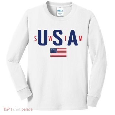Usa Swim 2024 Kids Long Sleeve Shirt