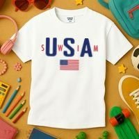 Usa Swim 2024 Kids T-Shirt thumb 3