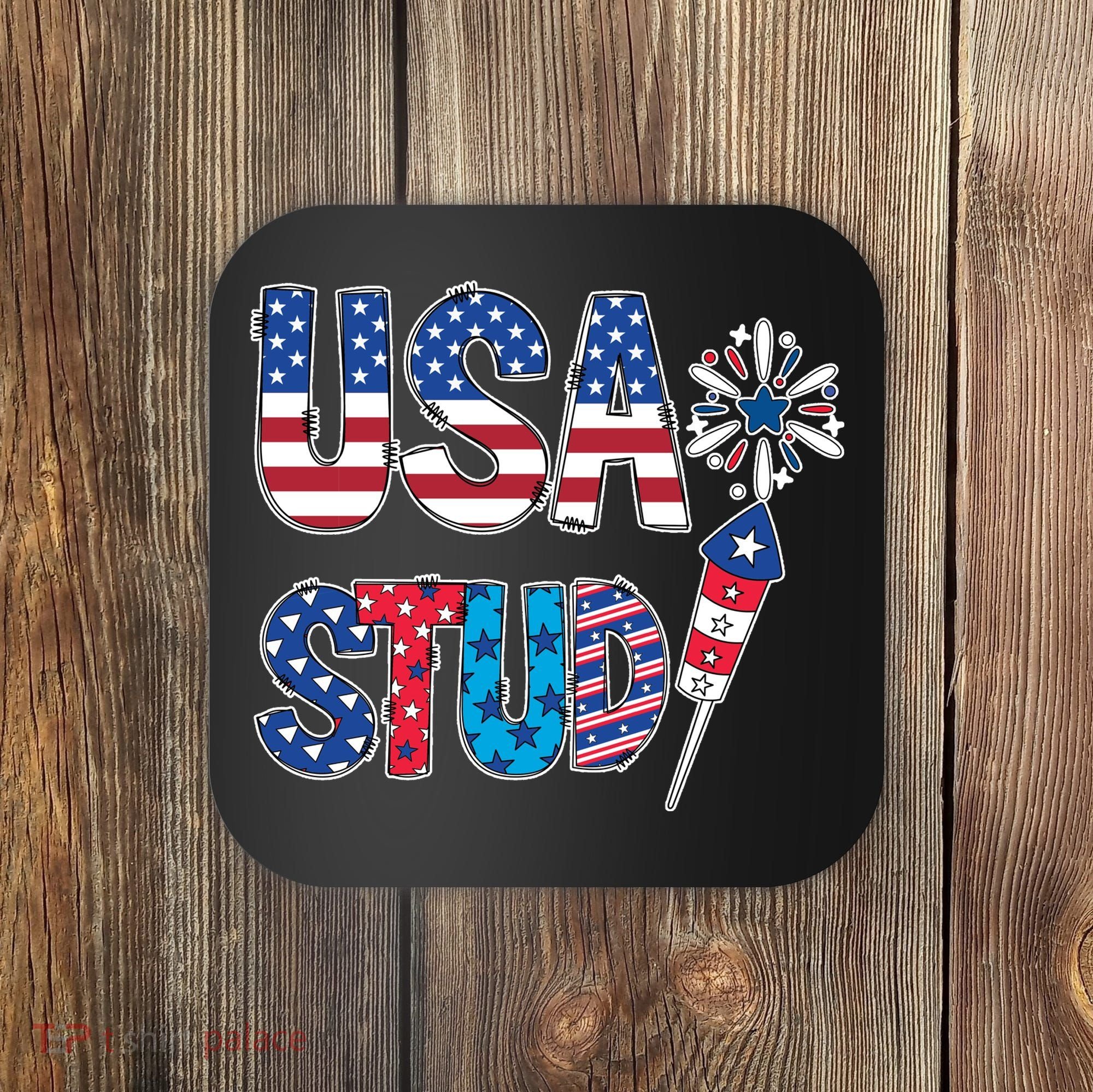 USA Stud 4th Of July Firework Cute Coaster