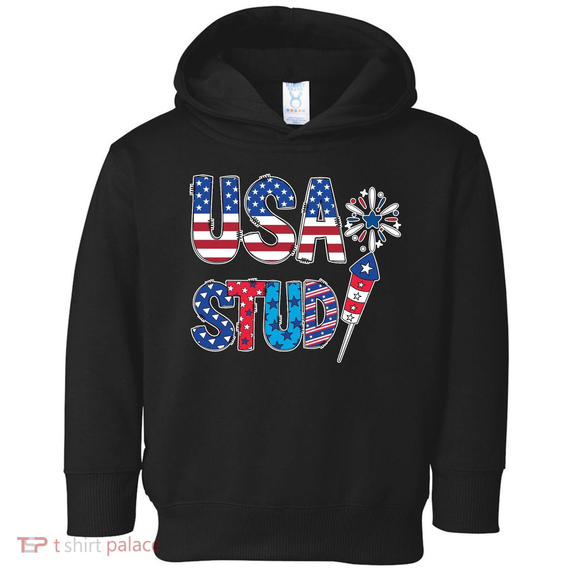 USA Stud 4th Of July Firework Cute Toddler Hoodie