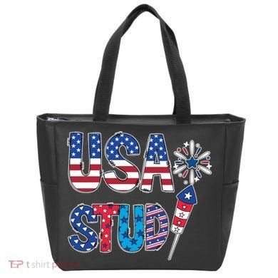 USA Stud 4th Of July Firework Cute Tote Bag