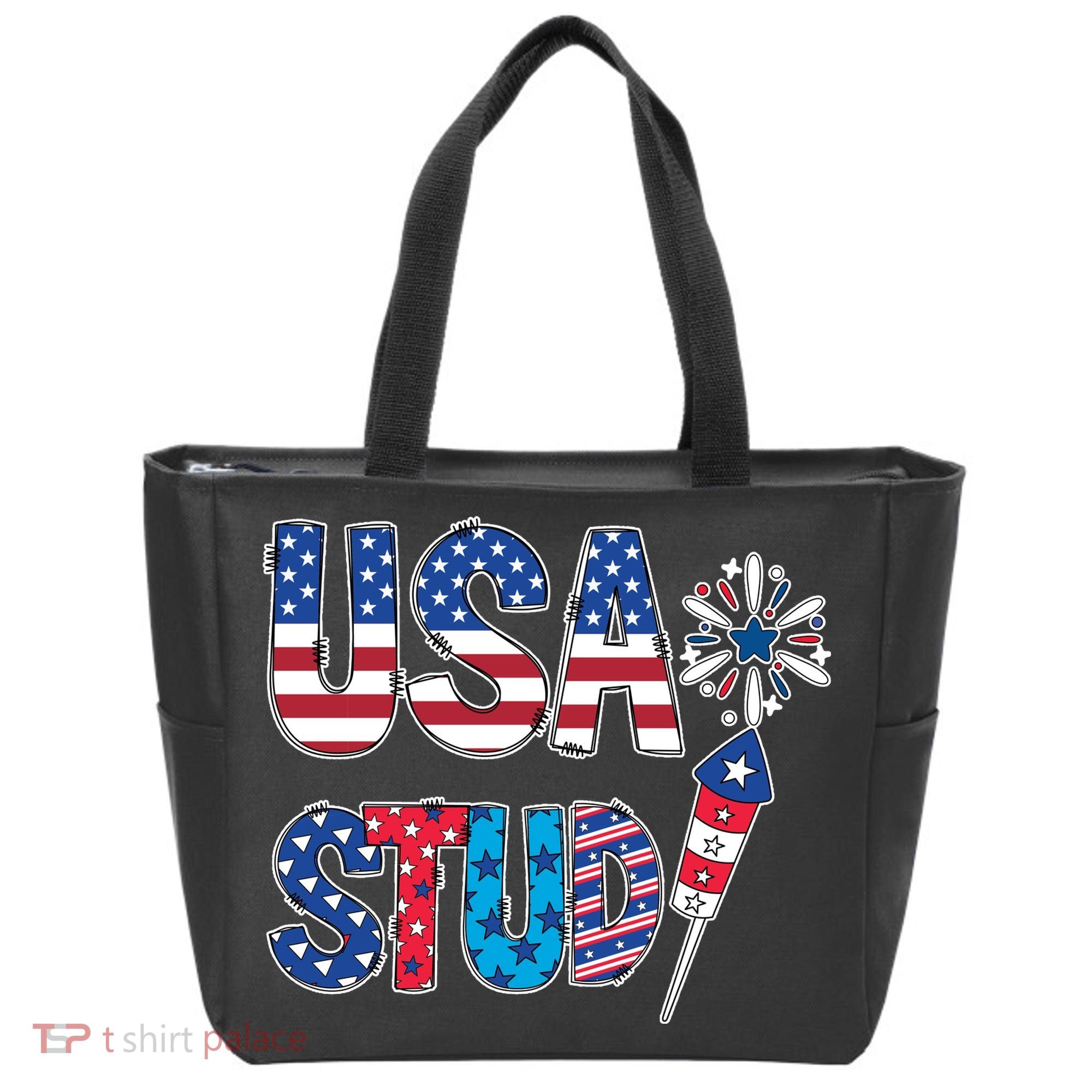USA Stud 4th Of July Firework Cute Tote Bag