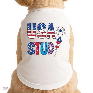 USA Stud 4th Of July Firework Cute Doggie Tank