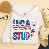 USA Stud 4th Of July Firework Cute Hoodie thumb 4