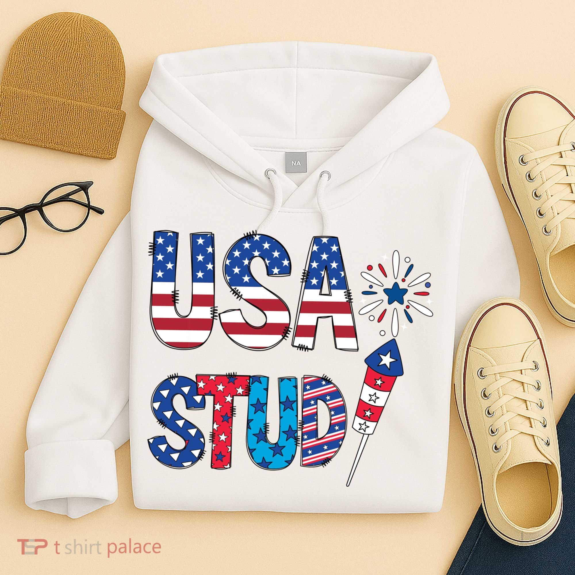 USA Stud 4th Of July Firework Cute Hoodie