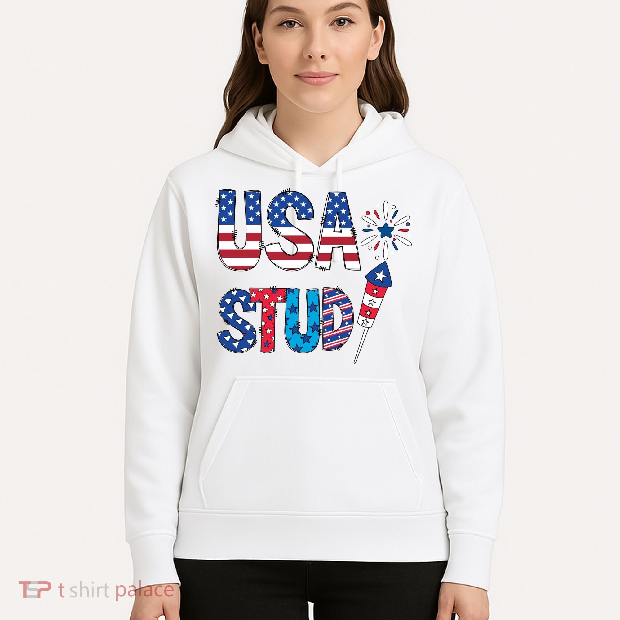 USA Stud 4th Of July Firework Cute Hoodie