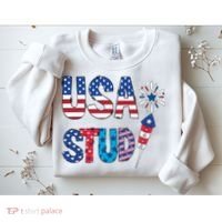 USA Stud 4th Of July Firework Cute Sweatshirt thumb 2
