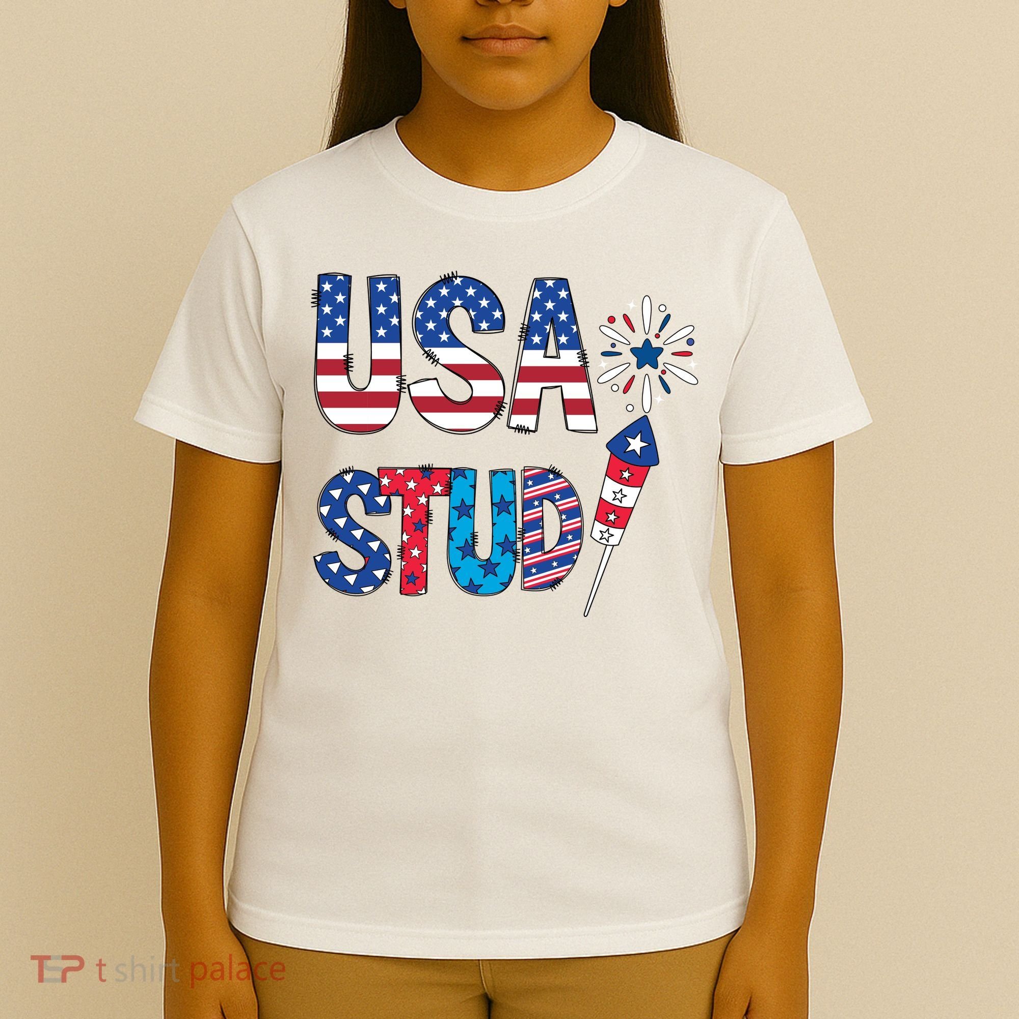 USA Stud 4th Of July Firework Cute T-Shirt
