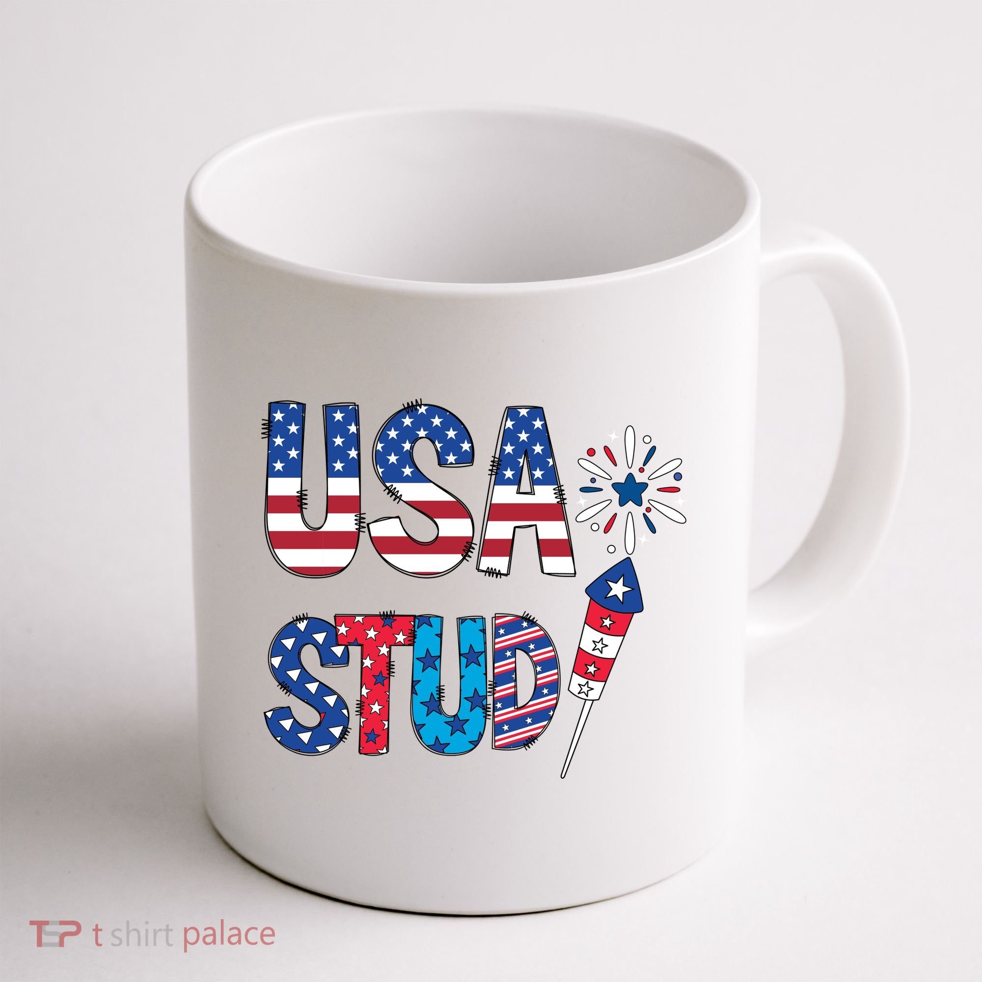USA Stud 4th Of July Firework Cute Coffee Mug